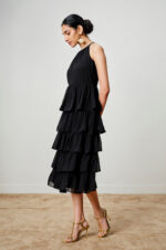 Black Sleeveless Ruffled Dress - Image 6