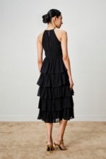 Black Sleeveless Ruffled Dress - Image 7