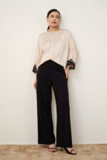 Cream Charm Modal Satin Top - Image 3