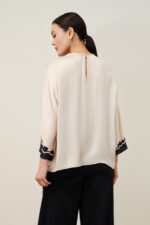 Cream Charm Modal Satin Top - Image 6