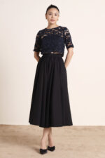 Navy Allure Crop Top - Image 2