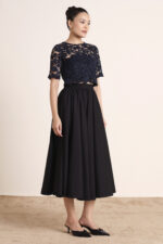 Navy Allure Crop Top