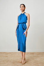 Pacific Blue Drape Dress - Image 3