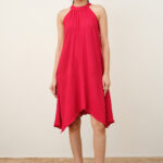 Poppy Red Halter Dress