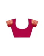 Red Silk Woven Banarasi Saree - Image 8