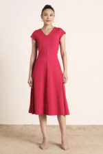 Striking Red Midi Dress